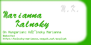 marianna kalnoky business card